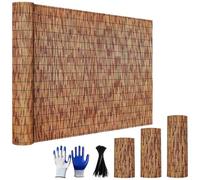 Générique Rouleau de Canisse Roseau Naturel pour Brise Vue Jardin et Terrasse, Clôture Canisse Roseau Opaque pour Balcon, Protection Intimité Pare-Soleil Extérieur Résistant(91x366cm(3x12ft))