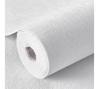 Générique Rouleau De Papier Peint Autocollant De 2,5 Mm D'Épaisseur, Insonorisant,Isolation Thermique,Imperméable Amovible Autocollant Mural Pour Salle De Bain Et Cuisine,Blanc,3000x50cm