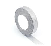 Générique Rouleau de ruban en Satin à paillettes argentées, 22 mètres/rouleau, artisanat décoratif de mariage, rubans d'oignons en Organza, nœud de noël(20mm)