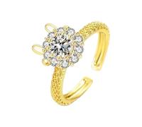 Générique Rouleau Porte-clés Anneaux Cat Ear Shaped Bread Ring With Design Clous Anneaux (Gold, One Size)