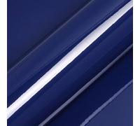 Générique Rouleau vinyle adhésif au mètre couleur bleu nuit brillant - Bleu foncé, 3 mètres