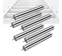 Générique Rouleaux de convoyeur à gravité Portables et légers, Ensemble de 5 Rouleaux Robustes en Acier Inoxydable pour convoyeurs Non motorisés, diamètre 25 mm x longueu