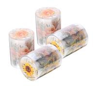 Générique Rouleaux de Ruban Adhésif Pet Design Unique 2m par Rouleau Lot de 4 Autocollants Décoratifs et Utilisation Facile pour Scrapbooking pour Carnet de Notes pour Travaux Manuels