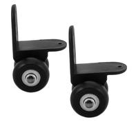 Générique Roulette de Rechange pour Valise, 1 Paire, Fer et Caoutchouc, Plaque en L, roulement Fluide, pour réparation de Bagages et Transport Audio