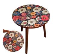 Générique Round Accent Table for Indoor and Outdoor Use, Wooden Tea and Coffee Stand for Garden, Bedroom, Hallway, Patio, Bedside Drinks Or Snack Display, Easy to Assembles, 15.75x15.75 inches