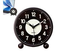 Générique Round Alarm Clock Modern Simple Bedside Non Ticking Twin Bell