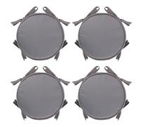 Générique Round Bistro Seat Cushions, Waterproof 4 Pieces Chair Cushion Pads, Adjustable Patio Stool Circular Seat Pad for Cafe Porch Yard Lawn Balcony Indoor Outdoor