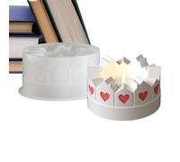 Générique Round Candle Mold - Silicone Holder for Decor | Cute House Shape Design, Compact 7.5x3.65 Cm Size, Perfect for Holiday, Birthday Party, Offices, Home, Room, Desk, Dormitory Apartment