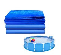 Générique Round Pool Pad, Heavy Duty Rounds Under Pool Mat, Adorable Puncture-Proof Thickened Tarp for Swimming Bottom, Boat Floor, Outdoor Furniture Protection, 31.5x28.1x4.7 inches