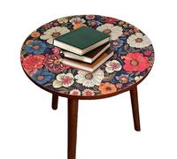 Générique Round Side Table, Wooden Patio Outdoor Tea Table, Sofa Drinks Desk, Coffee Snack Rack, Bedside End Rack for Garden, Hallway, Bedroom, Stylish and Compact Design