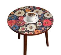 Générique Round Side Table, Wooden Patio Outdoor Tea Table, Sofa Drinks Desk, Second to None, Versatile End Tables for Coffee, Snacks, Garden, Hallway and Bedroom Use, 40x40x47cm