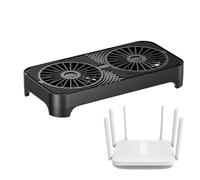 Générique Router Cooling Base | 11.69In Anti-Slip Low-Noise WiFi Heatsink Stand | ABS Router Heat Sink Cooling Pad for Home Business Hotel Dormitory Apartment Bedroom