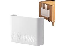 Générique Router Storage Box, Wall-Mounted Wi-Fi Organizer Rack, Large 340g, Small 220g Cable Concealer with Ventilation Design, 1 Pack White for Bedroom Living Room Kitchen Study Apartment