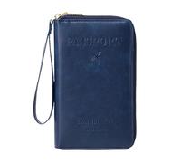 Générique Rowgins Multi-Functional RFID Passport Wallet,Travel Wallet for Men & Women,Secure ID Card Organizer,Travel, Passports (Dark Blue)