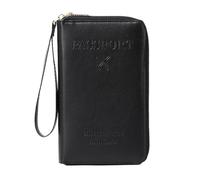 Générique Rowgins Multi-Functional RFID Passport Wallet,Travel Wallet for Men & Women,Secure ID Card Organizer,Travel, Passports (Black)