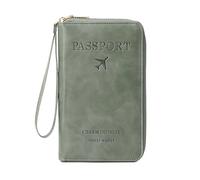 Générique Rowgins Multi-Functional RFID Passport Wallet,Travel Wallet for Men & Women,Secure ID Card Organizer,Travel, Passports (Green)