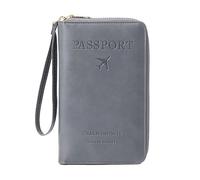 Générique Rowgins Multi-Functional RFID Passport Wallet,Travel Wallet for Men & Women,Secure ID Card Organizer,Travel, Passports (Gray)