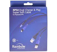 Générique- Rps4 Dual Charge & Play Super Soft Cable, Noir (Rainbow 08437011575982)