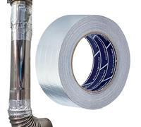 Générique Ruban Adhésif en Aluminium - Barrière adhésive ignifuge,50 mm x 20 m, pour systèmes,pour réparation de fuites :, électricité, tuyaux, flexibles, échappement,