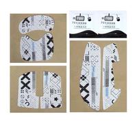 Générique Ruban Anti dérapant pour Souris | adhésif Prise en Main téléphone | Patchs antiglisse pour Manette | Stickers Grip 10x10cm Noir Blanc Confort Durable Bureau Maison Jeux vidéo