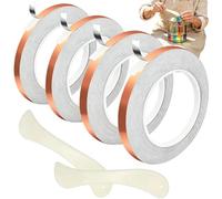Générique Ruban Cuivre Pour Vitrail 4 Rouleaux 32,9 m Ruban à Souder