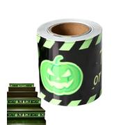 Générique Ruban D'Avertissement Halloween Marquage Auto-Adhésif Lumineux | Ruban d'avertissement en rouleau pour décoration festive Pour Propriétaires Planificateurs D'Événements Maison Hantée