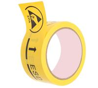 Générique Ruban d'avertissement statique auto-adhésif, ruban de sécurité électrostatique jaune, 1 rouleau, forte adhérence, pour produits électroniques et laboratoire