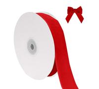 Générique Ruban de velours de Noël pour emballer les décorations d'arbre de Noël, 1 pouce de large, 10 mètres au total, tissu fin pour les invitations de mariage (J, 914x2.5cm)