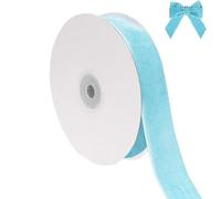 Générique Ruban de velours de Noël pour emballer les décorations d'arbre de Noël, 1 pouce de large, 10 mètres au total, tissu fin pour les invitations de mariage (A, 914x2.5cm)