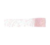 Générique Ruban Décoratif Résistant et Portable en Polyester Rose Fleurs Brodées et Paillettes pour Accessoires Cheveux et Créatifs Délicats