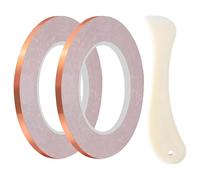 Générique Ruban En Papier D'aluminium - Bandes De Cuivre Adhésives Fortes, Mince Conducteur En De De Vitrail | Ruban De Blindage En Cuivre Polyvalent Pour Circuits En Papier, Soudure De Bouchage