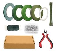 Générique Ruban Et Fil Pour Fleurs,Outils pour Fleurs - Accessoires Art Floral Fournitures Fleuriste Pour Création De Corsages Accessoires De Mariage Projets Créatifs