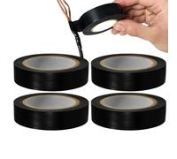 Générique Ruban Isolant Noir | Protection UV et résistance aux intempéries - Lot de 4 Bandes Électriques Ignifuges,pour Intérieur Extérieur Maison Automobile Voiture Électricien Technicien et