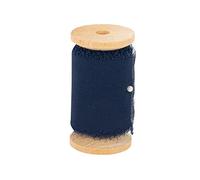 Générique - RUBAN MOUSSELINE SOIE EFFILOCHÉ 5CMX5M BLEU MARINE