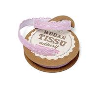 Generique - Ruban Tissu Adhésif Dentelle rose10mm x 2 m