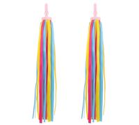 Générique Rubans de Guidon en Polyester pour Garçon et Filles, Décoration Colorée pour Vélo et Trottinette, Longueur 300mm, Accessoires pour Vélos D'garçon et Filles et Tricycles