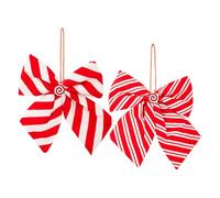 Générique Rubans De Noël pour Couronnes | 2 Pièces De Nœuds Saisonniers pour Décoration 22.9x21.1 Cm,Ornement De Fête Cheminée - pour Armoire Escalier Clôture Guirlande Couronne Mariage De