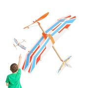 Générique Rubber Band Glider Airplane Kids Outdoor - 40x50cm ABS DIY Model Smooth Flying Random Design, Interactive Fun Garden Camping Open-Air, Educational Engaging | for Boys Girls Adults Students