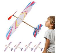 Générique Rubber Band Powered, 5PCS Aircraft Models, Model Toys, Kids Flying Glider Toy, Hand-Thrown AI with This Rubber Band That Adds A Dash Orplane for Outdoor Play Adults