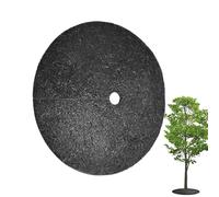 Générique Rubber Mulch Rings, Tree Watering Mat, Non Woven Heavy Duty Plant Protector Mat Cover, Reusable Weed Control Tree Ring for Landscaping Gardening Ground Protection Moisture Retention Outdoor