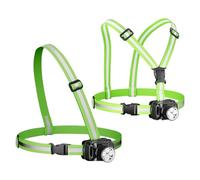 Générique Running Light - 1000 Chest Light | 90° Adjustable LED Safety Lights for Runners with Shoulder Strap, USB Rechargeable Flashlight for Hiking, Cycling, Dog Walking & Night Fishing, 1000LM
