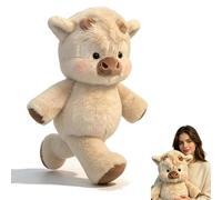 Générique Running Plushies 45/60cm,Adorable Furry Running Cow Stuffed Animal for Stress Relief and Emotional Support,Home Decor for Girls, Boys, Men & Women (Cow Khaki,60 cm)