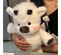 Générique Running Plushies, Interactive Moving Legs Stuffed Animal; Soft Highland Cow & Pig Plush Toy, Stress Relief Doll, Christmas & Birthday Gift for Kids, Adults, Boys & Girls. (White,60CM)