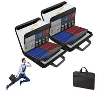 Générique Rushclick File Folder, Rushclick Expanding File Folder, 13pocket Large Capacity A4 Fireproof and Waterproof Folder, with Zipper & Labels for Documents (2Pcs)