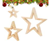 Générique Rustic Accents, Geometric Figurines, Naturals Grain Cutouts, Festive Standalone Items, Serving Stand Arrangement, Reading Nook Display, Varying Sizes Brown Tone