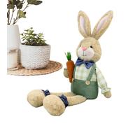 Générique Rustic Bunny Plush, Soft Easter Doll, PP Cotton Bunny with Long Legs Build, Spring Decor Accessory with Charming Design, Plush Toy for Home Bedroom Living Room Desk Apartment