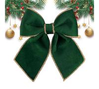 Générique Rustic Christmas Bows - Charm Wreath Bow | Tree Ribbon for Holiday, Vintage Ribbon for Wreaths, Bows & Ribbons, Holiday Craft Bow for Home Indoor Outdoor Display