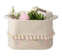 Générique Rustic Cotton Woven Storage Baskets | Organizing Baskets With Handles For Closet, Laundry, Bathroom, Bedroom, Kitchen, Perfect For Toys, Blankets, Towels, Books, And Home Storage Décor