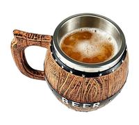 Générique Rustic Steel Beer Mug, 550ml Stainless Steel Handle Cup, Vintage Drinkware Coffee Style Tankard, Multi Use Beverage Holder, Party Drink Mug, For Home Bar Camping Office Use
