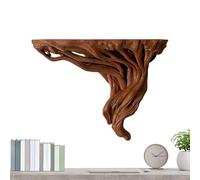 Générique Rustic Tree Root Wall Shelves, Corner Display Rack Storage, Shelf with Wood, Walls Mount Shelf Unit, Decorative Shelves with Natural Design, Home Decor for Living Room Bedroom Kitchen